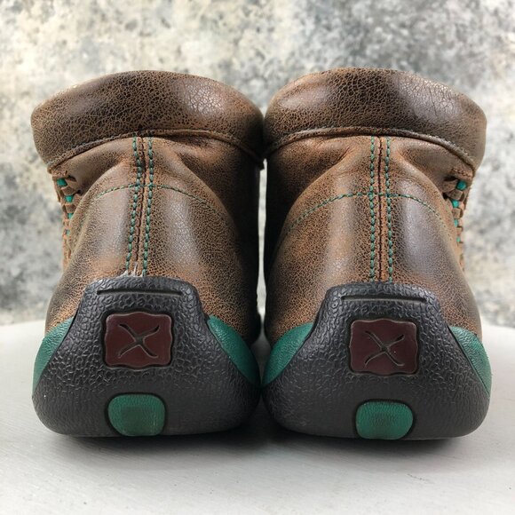 Twisted X Women's Size 9.5M Chukka Driving Moc Brown All Leather Ankle Boots - Picture 10 of 16
